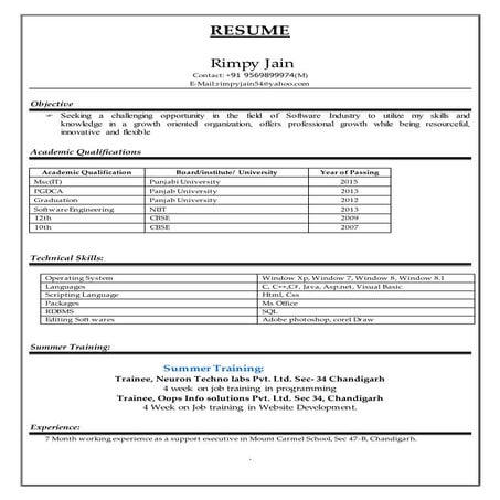Rimpy resume