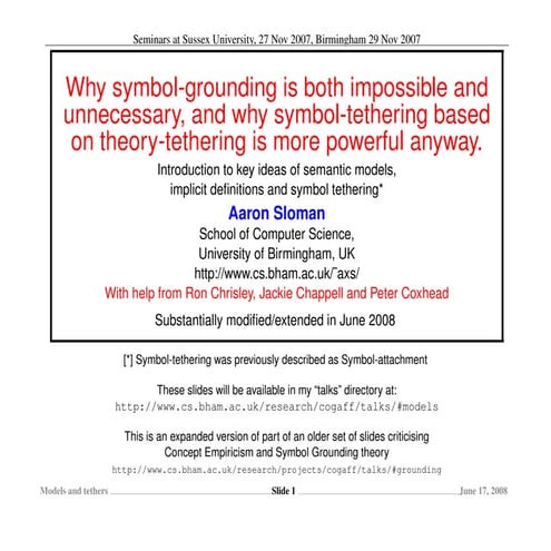 Why symbol-grounding is both impossible and unnecessary, and why theory-tethe...