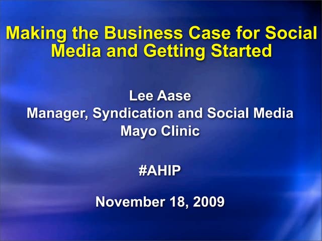 Making the Business Case for Social...