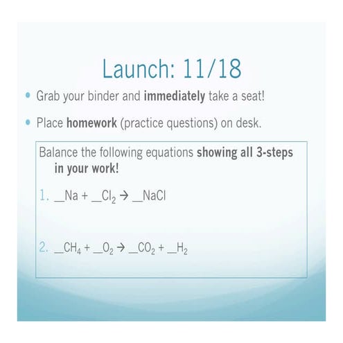 11 18 How Are Equations Balanced   Part Ii