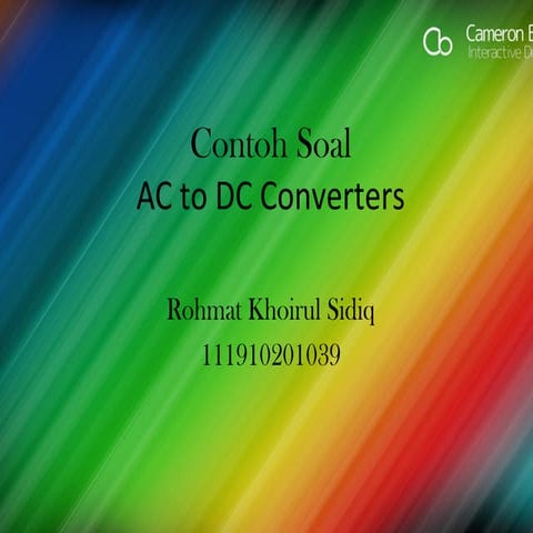 Contoh Soal AC to DC Converter