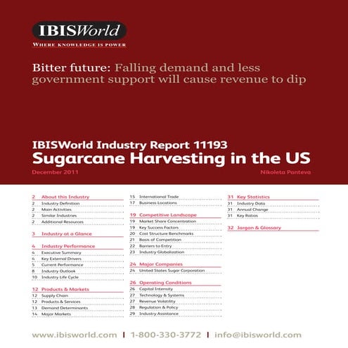 11193 sugarcane harvesting in the us industry report