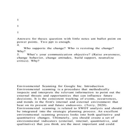 1 1 1 Answers for theses question with little notes an