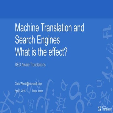Microsoft - SEO - TAUS Tokyo Forum 2015