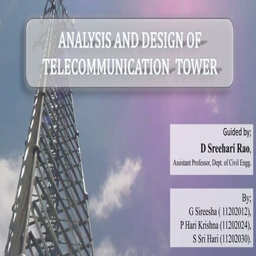 analysis and design of telecommunication tower