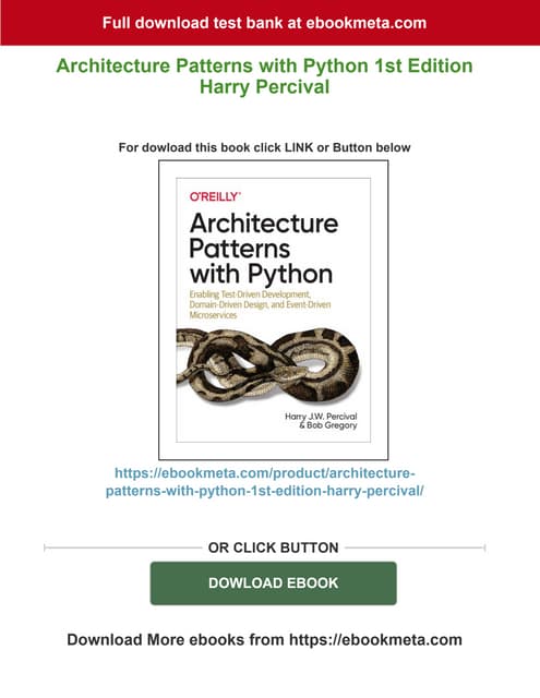 Instant download Architecture Patterns with Python 1st Edition Harry ...