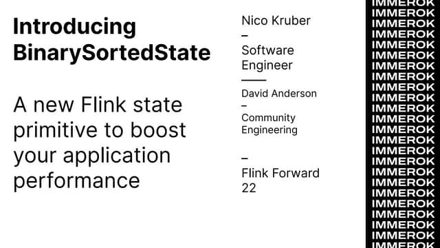Introducing BinarySortedMultiMap - A new Flink state primitive to boost your ...