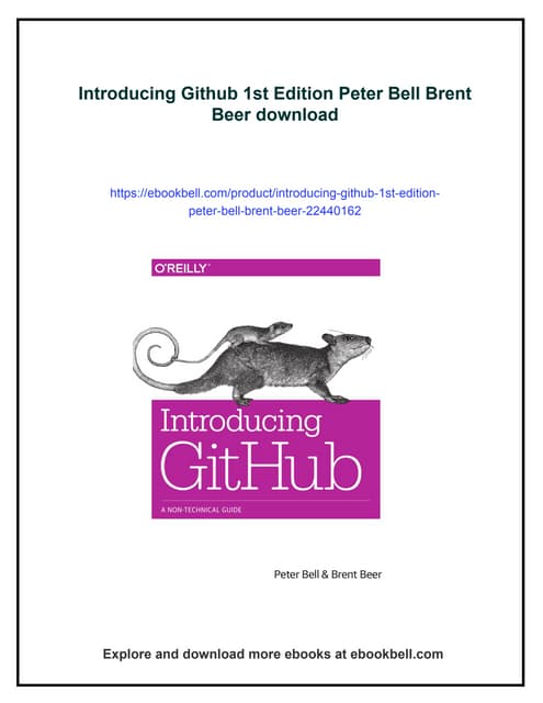 Introducing Github 1st Edition Peter Bell Brent Beer