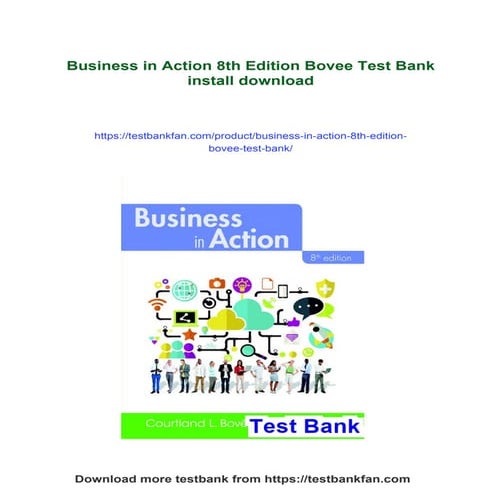 Business in Action 8th Edition Bovee Test Bank | PDF