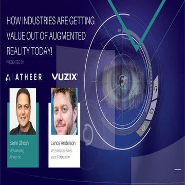 How industries are getting value out of Augmented Reality today!