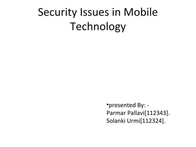security issue