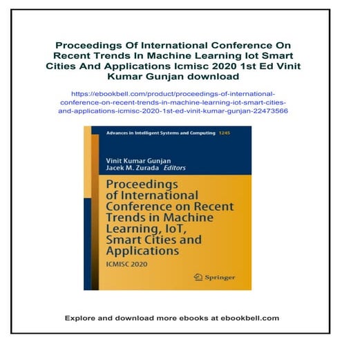 Proceedings Of International Conference On Recent Trends In Machine Learning ...