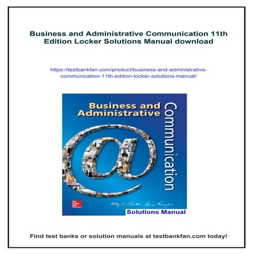 Business and Administrative Communication 11th Edition Locker Solutions ...