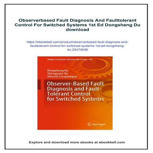 Observerbased Fault Diagnosis And Faulttolerant Control For Switched Systems ...