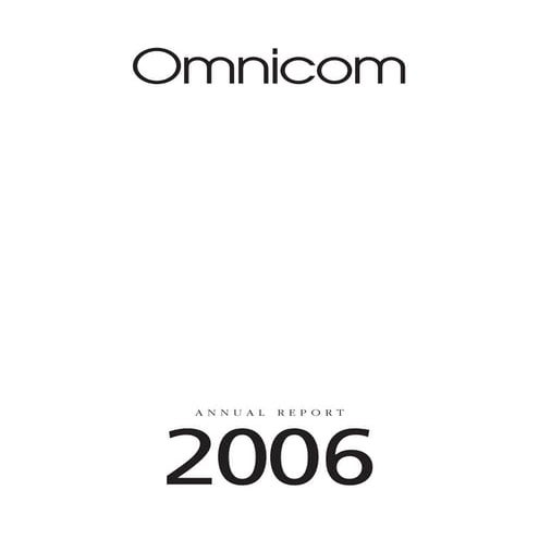 omnicom group annual reports 2006