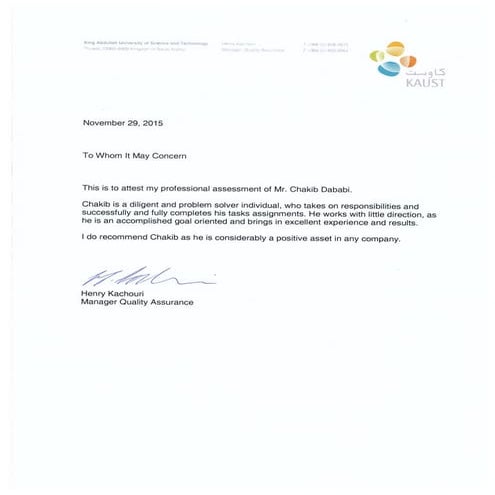 Recommandation_Letter | PDF