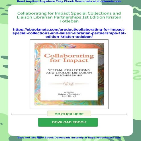 Collaborating for Impact Special Collections and Liaison Librarian ...