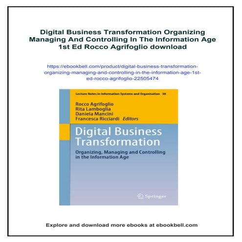 Digital Business Transformation Organizing Managing And Controlling In ...