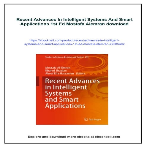 Recent Advances In Intelligent Systems And Smart Applications 1st Ed ...