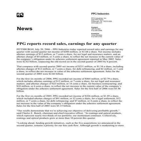 PPG Industries visual data 7