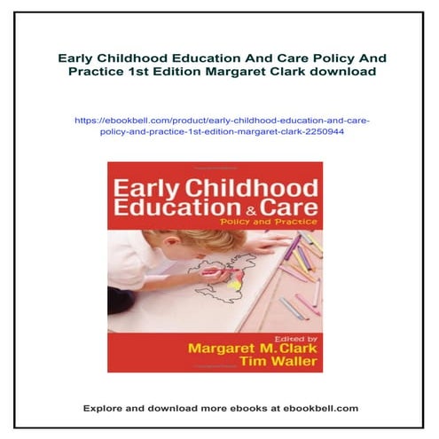 Early Childhood Education And Care Policy And Practice 1st Edition ...