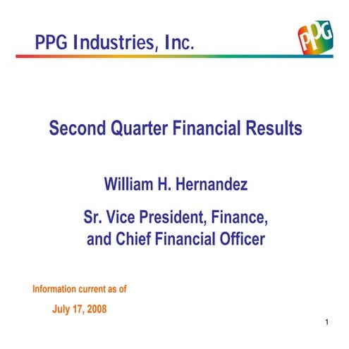 2Q 2008 EARNINGS SLIDESFINAL