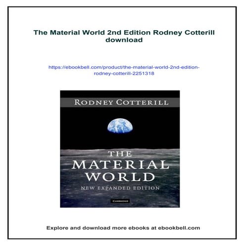 The Material World 2nd Edition Rodney Cotterill | PDF