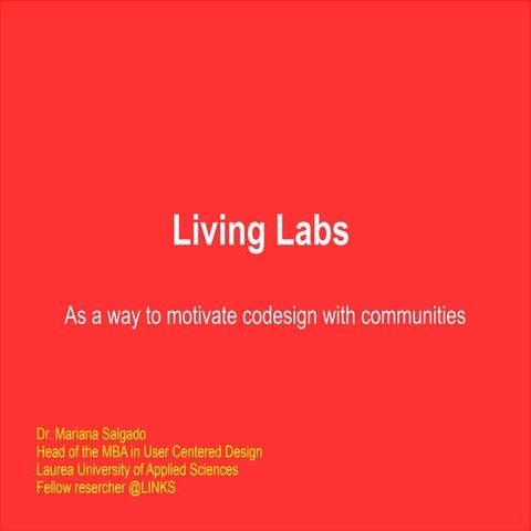 ISA11 - Mariana Salgado - Living Labs and Interaction Design | PDF ...