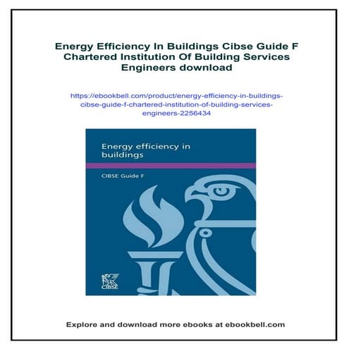 Energy Efficiency In Buildings Cibse Guide F Chartered Institution Of Buildin...
