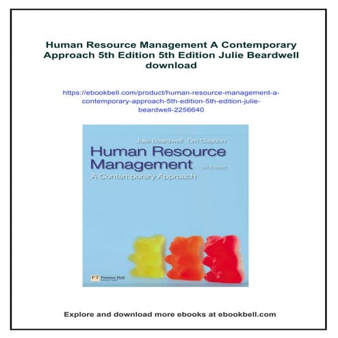 Human Resource Management A Contemporary Approach 5th Edition 5th Edition Jul...