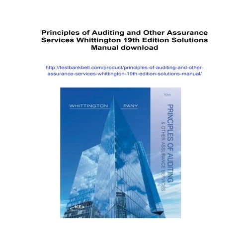 Auditing And Principles of standards one | PPTX