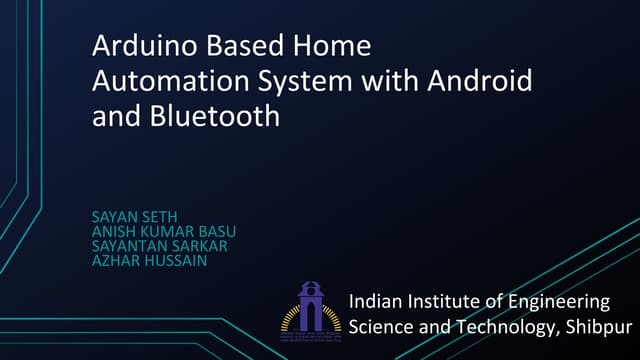 Arduino Based Home Automation System with Android and