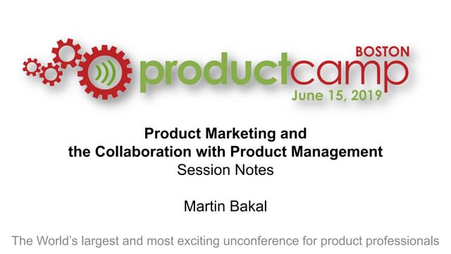 113 -Product Marketing and the Collaboration with Product Management - sessio...