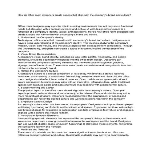Corporate Office Interior Design Concepts | PDF