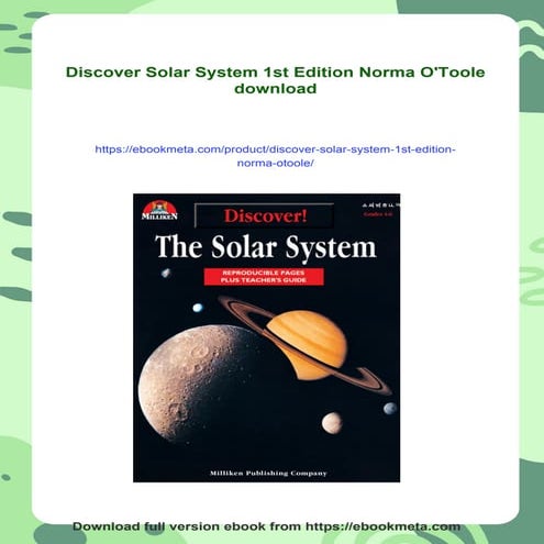 Discover Solar System 1st Edition Norma O'Toole | PDF
