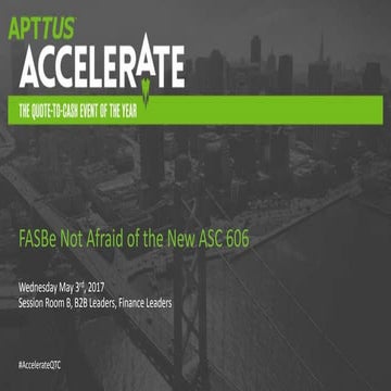FASBe Not Afraid of the New ASC 606