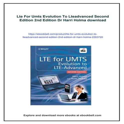 Lte For Umts Evolution To Lteadvanced Second Edition 2nd Edition Dr Harri Holma
