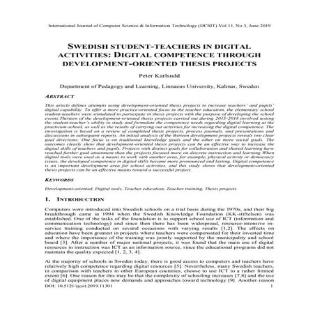 Swedish Student-Teachers in Digital Activities: Digital Competence Through De...