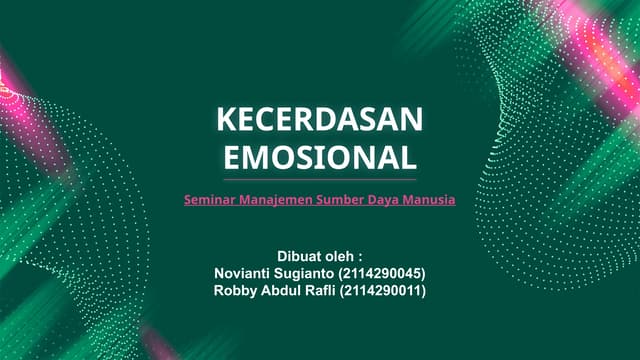 EDUP3103 : TEORI KECERDASAN EMOSI DANIEL GOLEMAN.pdf