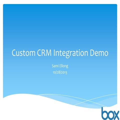 Box Demo - Custom CRM