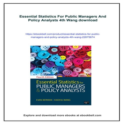 Essential Statistics For Public Managers And Policy Analysts 4th Wang