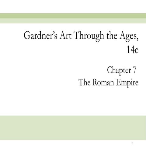 Chapter 7 - The Roman Empire