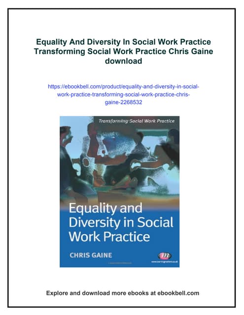 Equality And Diversity In Social Work Practice Transforming Social Work Pract...