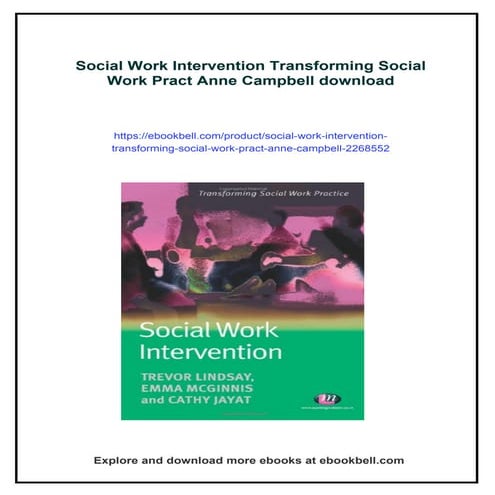 Social Work Intervention Transforming Social Work Pract Anne Campbell