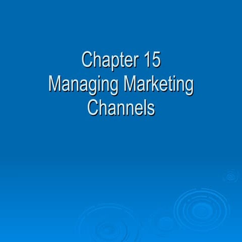 managing marketng channels