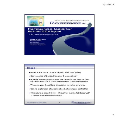 SP Five FF. ICBA handouts