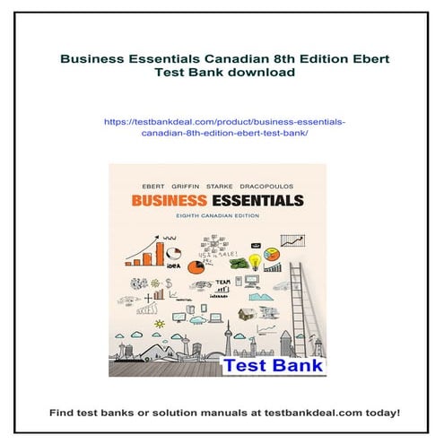 Business Essentials Canadian 8th Edition Ebert Test Bank | PDF