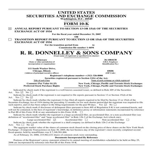 RR Donnelley  2005_10K