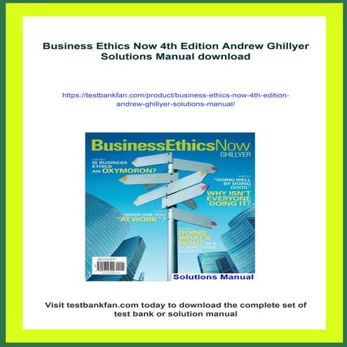 BUSINESS ETHICS NOW 6TH EDITION BY ANDREW W GHILLYER PDF visual data 8