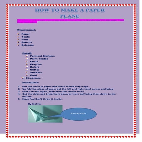 How to make a paper plane | PDF